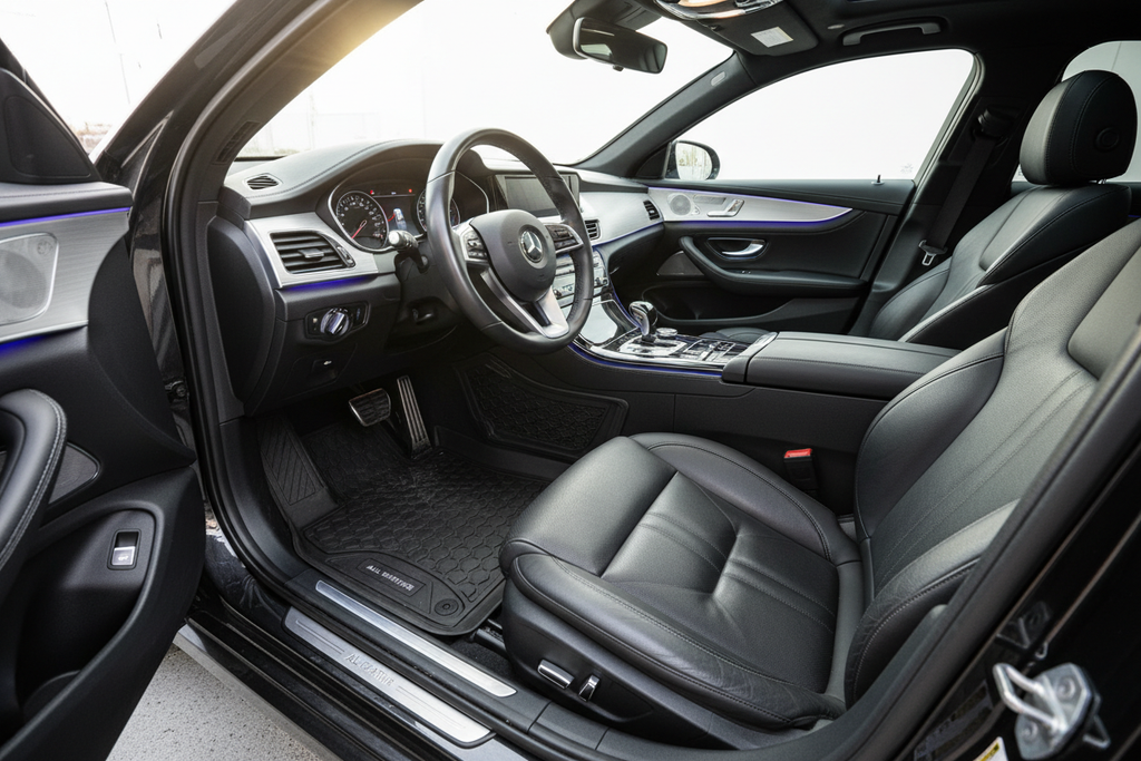 Tappetini installati nell'auto